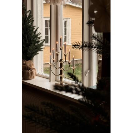 Markslöjd 704415 - Karácsonyi gyertyatartó GYLLING 7xE10/3W/230V arany