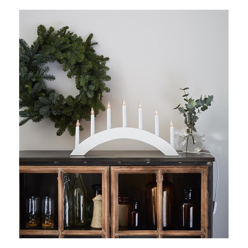 Markslöjd 704830 - Karácsonyi gyertyatartó  ATLE 7xE10/3W/230V fehér