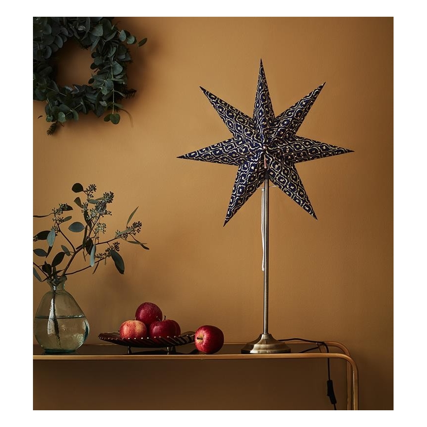 Markslöjd 705312 - Karácsonyi dekoráció BAROQUE 1xE14/25W/230V kék 45 cm