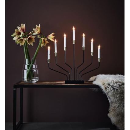 Markslöjd 705758 - Karácsonyi gyertyatartó BROSA XL 7xE10/3W/230V