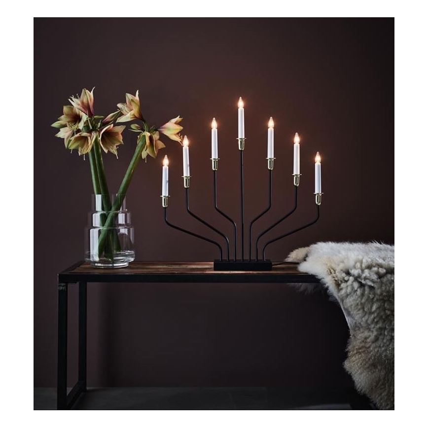 Markslöjd 705758 - Karácsonyi gyertyatartó BROSA XL 7xE10/3W/230V