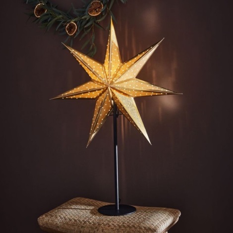 Markslöjd 705795 - Karácsonyi dekoráció GLITTER 1xE14/25W/230V 65 cm fekete/arany