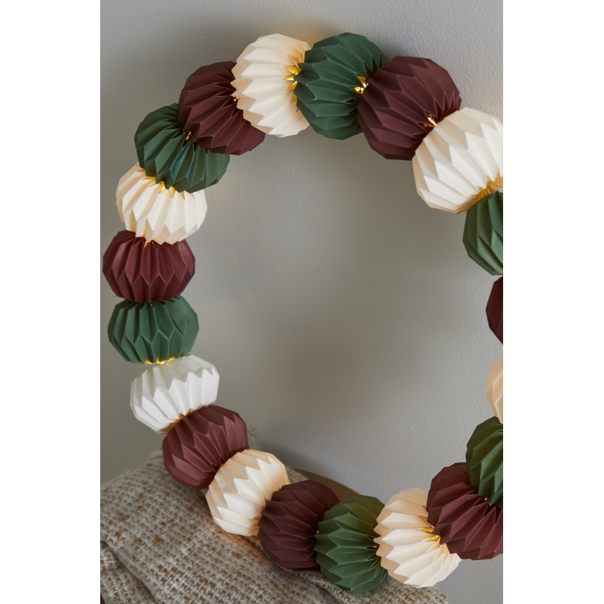 Markslöjd 705815 - LED Karácsonyi dekoráció TUBBY LED/0,6W/3xAA fehér/zöld/piros