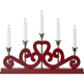 Markslöjd 706211 - ENEBY karácsonyi gyertyatartó 5xE10/3W/230V piros/sárgaréz
