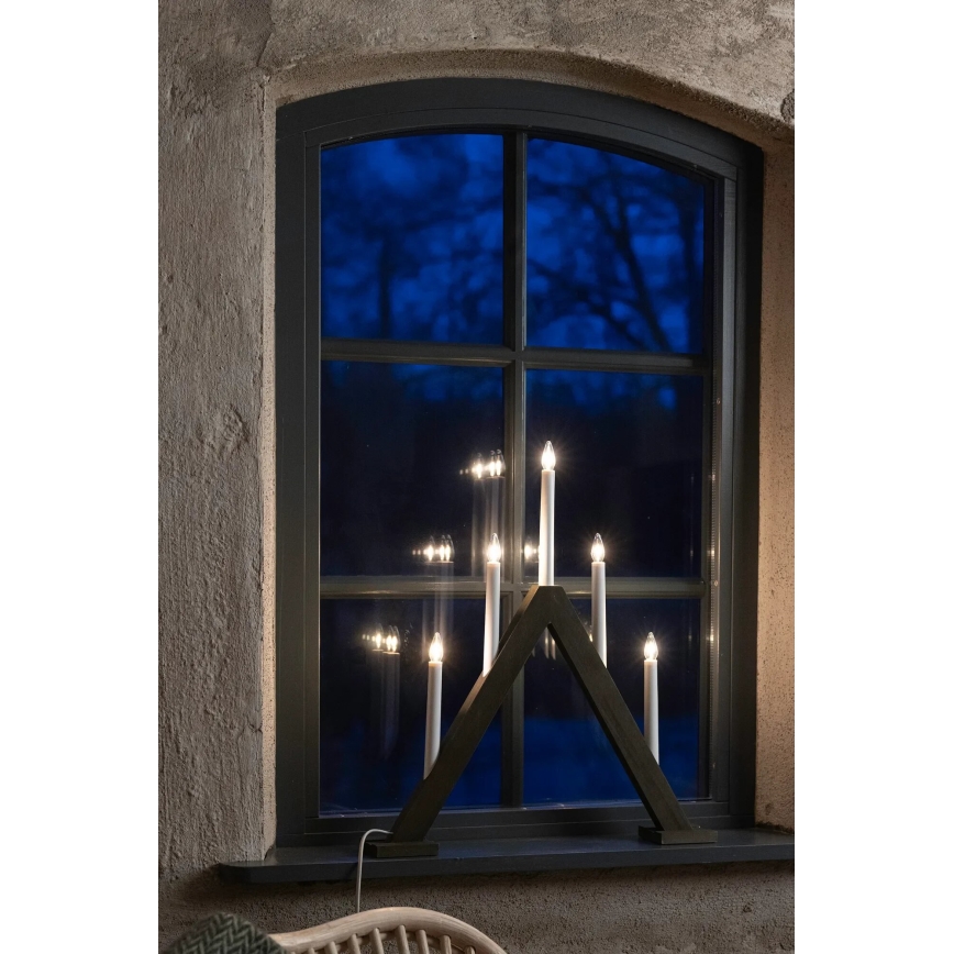 Markslöjd 706224 - karácsonyi gyertyatartó ARIELE 5xE10/3W/230V fenyő/barna