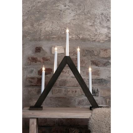 Markslöjd 706224 - karácsonyi gyertyatartó ARIELE 5xE10/3W/230V fenyő/barna