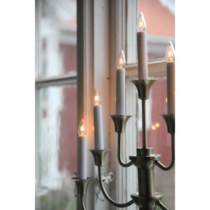 Markslöjd 706282 - Karácsonyi gyertyatartó GYLLING 7xE10/3W/230V sárgaréz