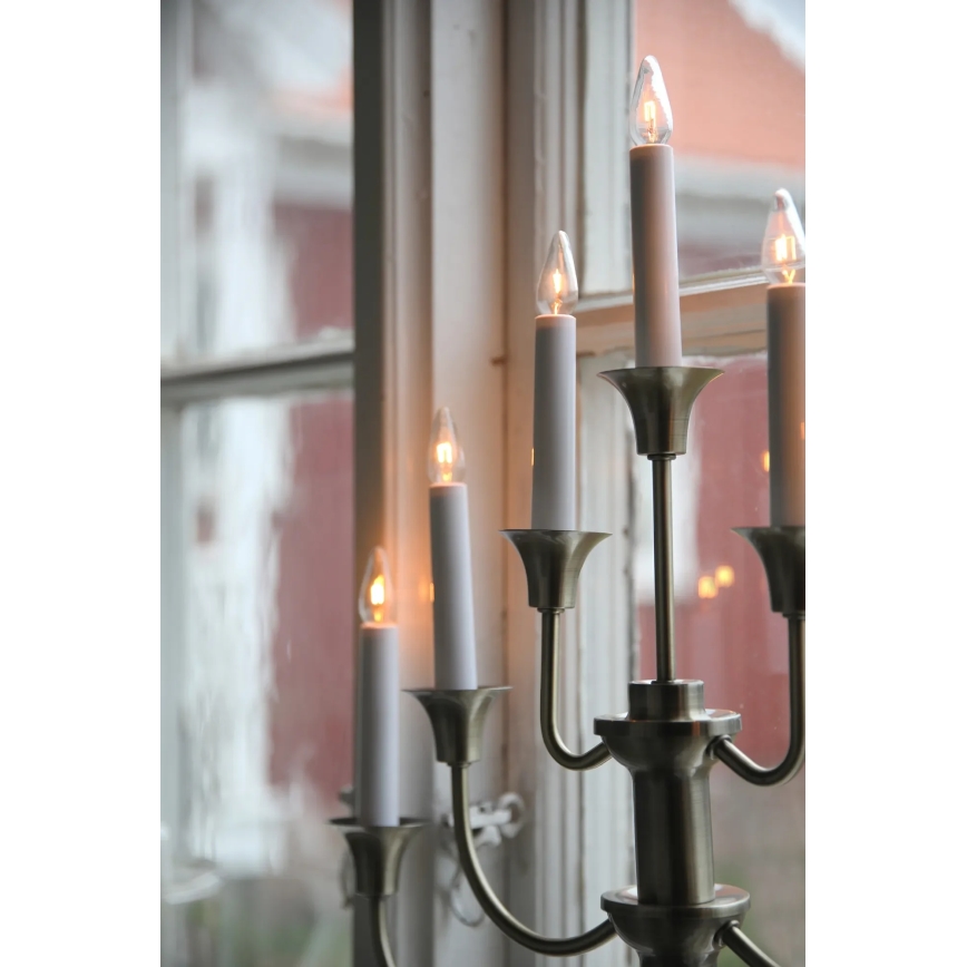Markslöjd 706282 - Karácsonyi gyertyatartó GYLLING 7xE10/3W/230V sárgaréz