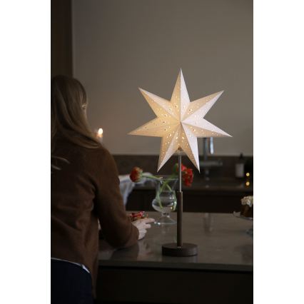 Markslöjd 706493 - LED Újratölthető karácsonyi dekoráció NOELLA LED/0,5W/3,7V 2000 mAh barna/fehér