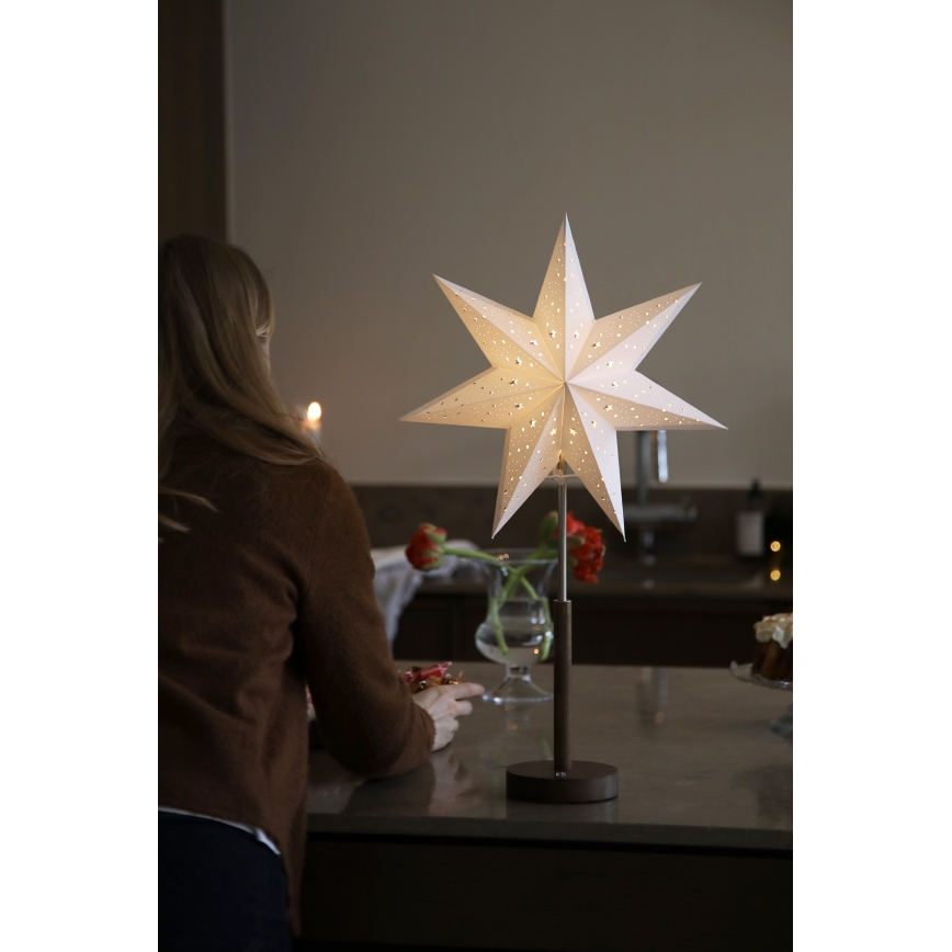 Markslöjd 706493 - LED Újratölthető karácsonyi dekoráció NOELLA LED/0,5W/3,7V 2000 mAh barna/fehér