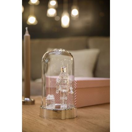 Markslöjd 706526 - LED karácsonyi dísz ISLA LED/0,12W/3xAA fényes króm/diótörő