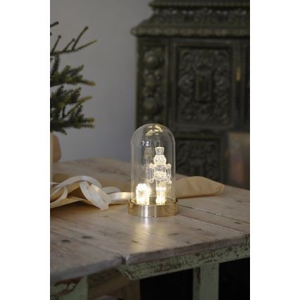 Markslöjd 706527 - LED karácsonyi dekoráció ISLA LED/0,12W/3xAA sárgaréz/diótörő