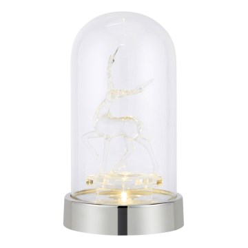 Markslöjd 706528 - LED karácsonyi dekoráció ISLA LED/0,06W/3xAA fényes króm/rénszarvas