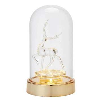 Markslöjd 706529 - LED karácsonyi dekoráció ISLA LED/0,06W/3xAA sárgaréz/rénszarvas