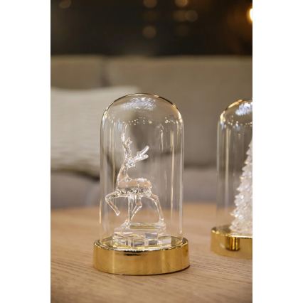 Markslöjd 706529 - LED karácsonyi dekoráció ISLA LED/0,06W/3xAA sárgaréz/rénszarvas
