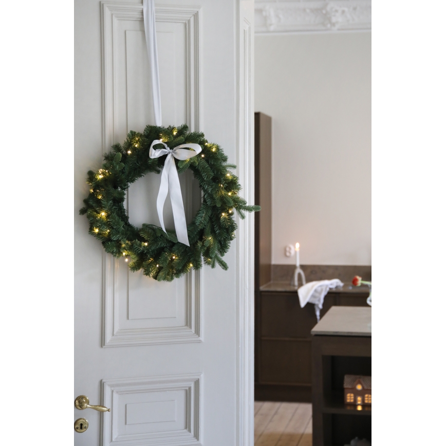 Markslöjd 706541 - LED Kültéri karácsonyi koszorú VINTRA LED/3W/3xAA átm. 60 cm IP44 meleg fehér
