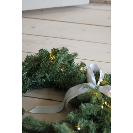 Markslöjd 706541 - LED Kültéri karácsonyi koszorú VINTRA LED/3W/3xAA átm. 60 cm IP44 meleg fehér