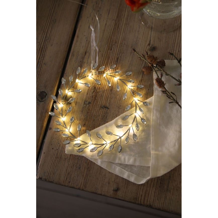 Markslöjd 706557 - LED Karácsonyi dísz ARIA LED/3,12W/2xAA ezüst