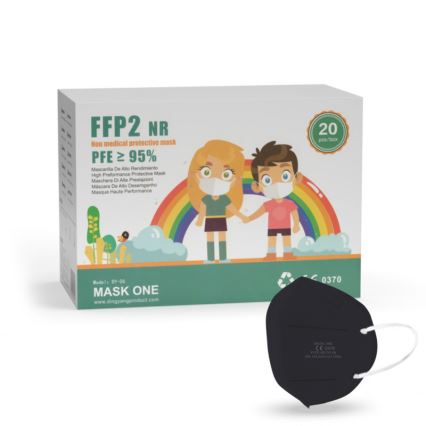 Mask One Gyerek maszk FFP2 NR - CE 0370 fekete 1db