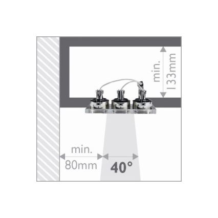 Massive 59563/11/10 - Fürdőszobai beépíthető lámpa SAPPHIRE 3xGU10/50W/230V IP23