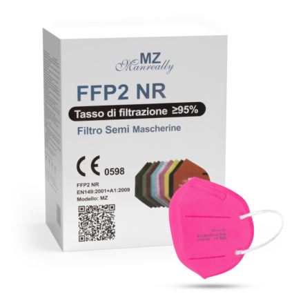 Maszk FFP2 NR CE 0598 sötét rózsaszín 20db