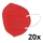 Maszk FFP2 NR CE 2163 piros 20db