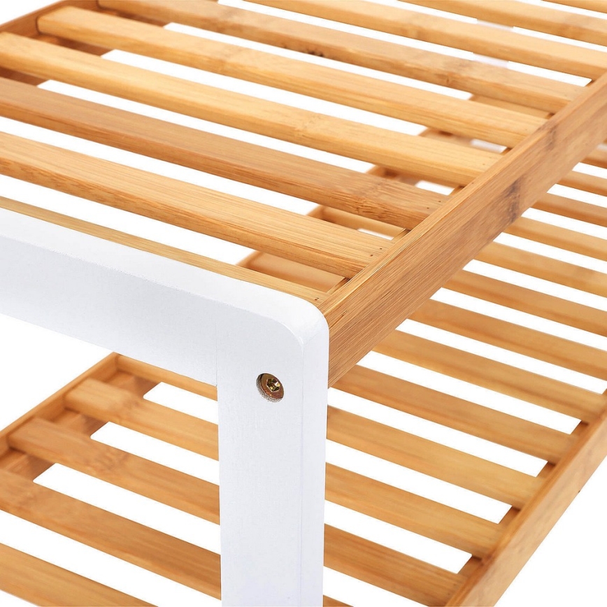 MATE cipősszekrény barna/fehér