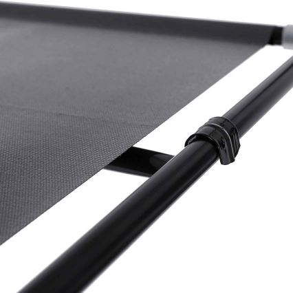 MATIS 150x175 cm tároló textilszekrény polcokkal és ruhatartó rúddal, szürke