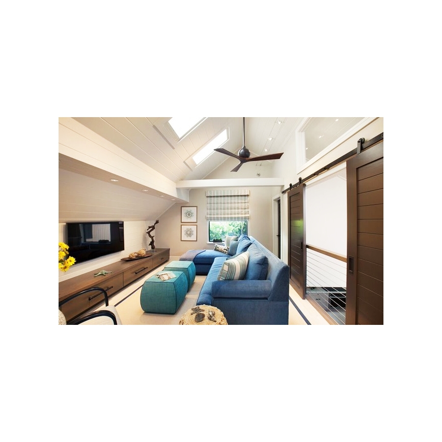 Matthews VEN-IR3-60 - Mennyezeti ventilátor IRENE 60 matt nikkel/dió