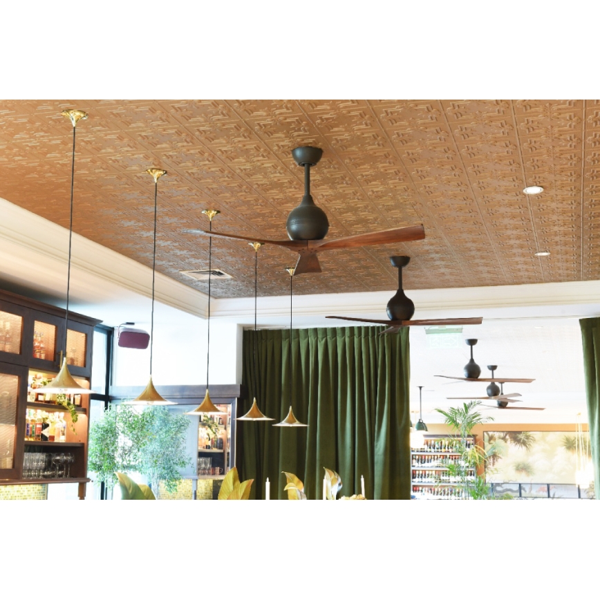 Matthews VEN-IR3-60 - Mennyezeti ventilátor IRENE 60 matt nikkel/dió