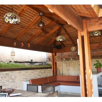 Matthews VEN-IR3-60 - Mennyezeti ventilátor IRENE 60 matt nikkel/dió