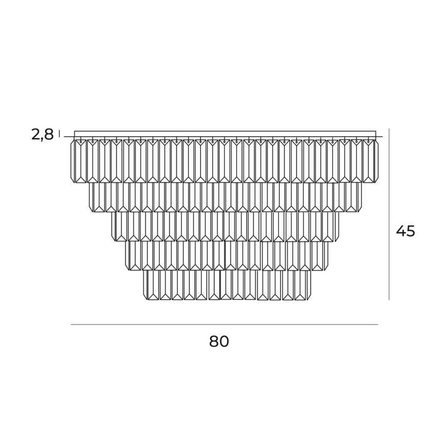 MAXLIGHT C0224 - Mennyezeti lámpa MONACO 16xG9/40W/230V átm. 80 cm arany
