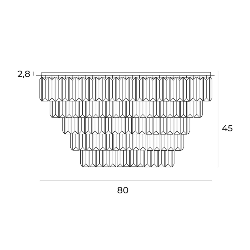 MAXLIGHT C0225 - Mennyezeti lámpa MONACO 16xG9/40W/230V átm. 80 cm fényezett króm