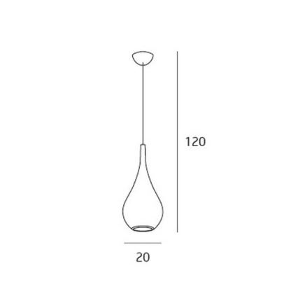 MAXLIGHT P0235 - Csillár zsinóron DROP 1xE27/40W/230V átm. 20 cm fehér