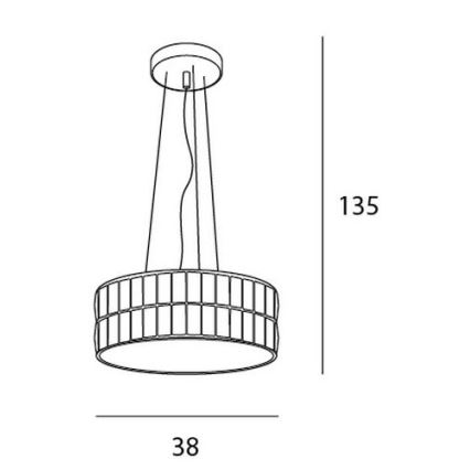 MAXLIGHT P0236 - Csillár zsinóron DIAMANTE 5xG9/42W/230V átm. 38 cm fényezett króm