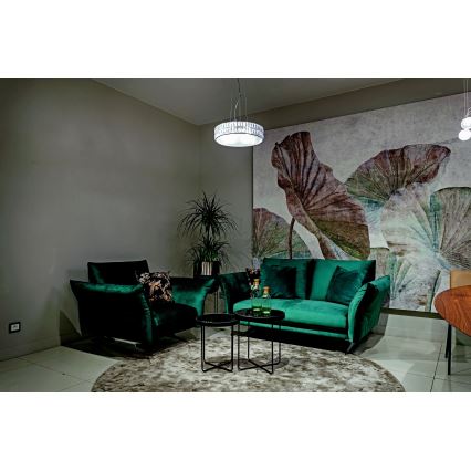 MAXLIGHT P0238 - Csillár zsinóron DIAMANTE 6xG9/42W/230V átm. 46 cm fényezett króm