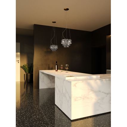 MAXLIGHT P0259 - Csillár zsinóron MONACO 9xG9/40W/230V átm. 42 cm fényezett króm