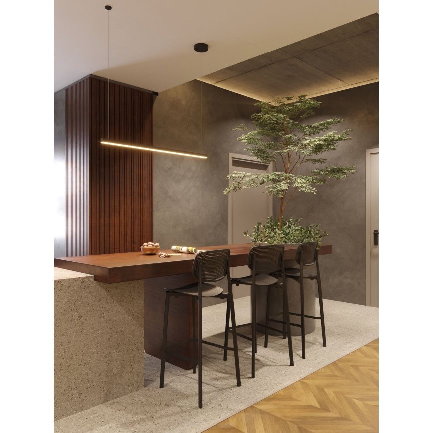 MAXLIGHT P0310D - LED Dimmelhető csillár zsinóron TRIO LED/12W/230V fekete