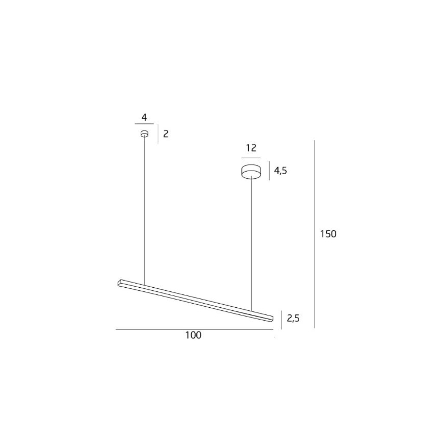 MAXLIGHT P0310D - LED Dimmelhető csillár zsinóron TRIO LED/12W/230V fekete