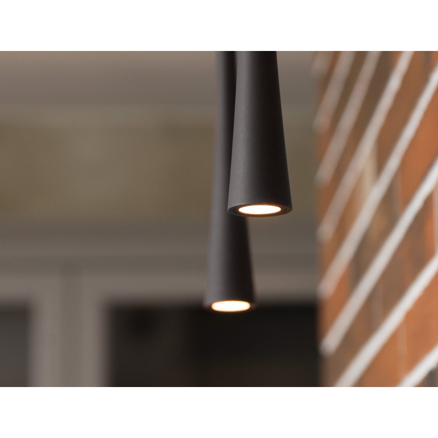 MAXLIGHT P0372 - LED Csillár zsinóron KÁVÉ LED/7W/230V átm. 3 cm fekete