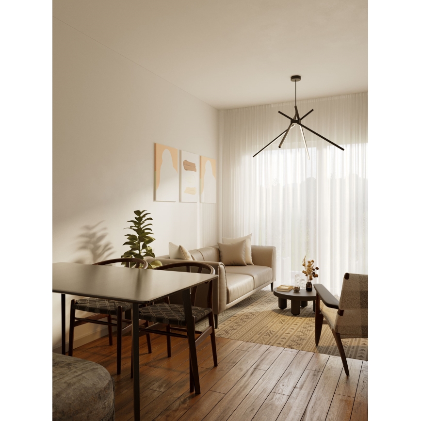 MAXLIGHT P0412 - LED Csillár zsinóron PÓK LED/33W/230V fekete