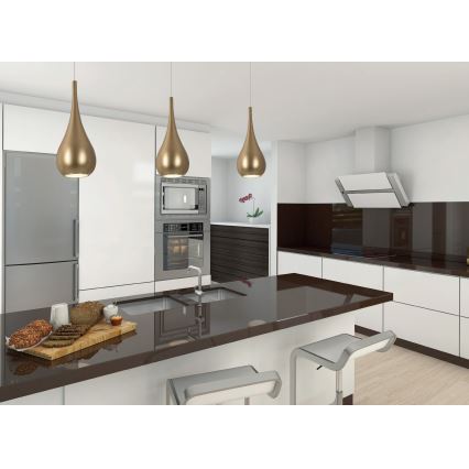 MAXLIGHT P0436 - Csillár zsinóron DROP 1xE27/40W/230V átm. 20 cm arany