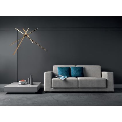 MAXLIGHT P0457 - LED Csillár zsinóron PÓK LED/33W/230V arany