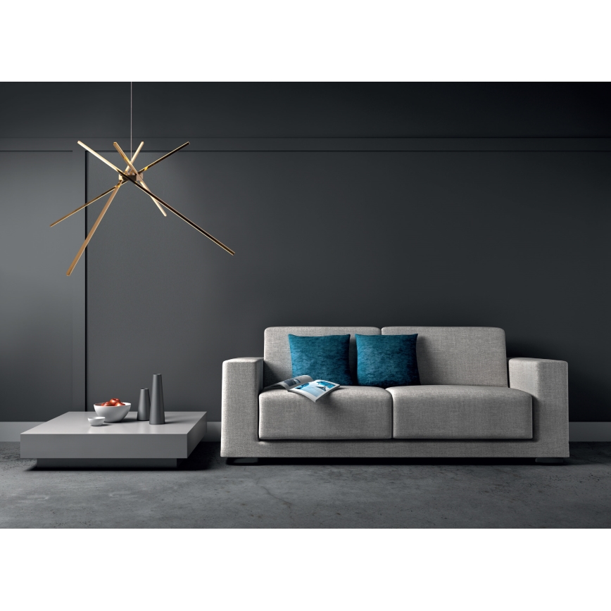 MAXLIGHT P0457 - LED Csillár zsinóron PÓK LED/33W/230V arany