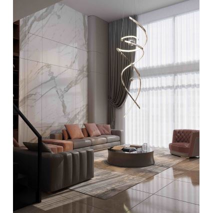 MAXLIGHT P0482D - LED dimmelhető csillár zsinóron RITZ LED/100W/230V átm. 60 cm CRI 90 fényezett króm