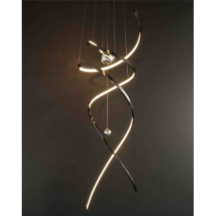 MAXLIGHT P0500D - LED dimmelhető csillár zsinóron RITZ LED/100W/230V átm. 60 cm CRI 90 fekete