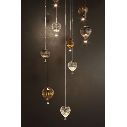 MAXLIGHT P0527 - LED Csillár zsinóron PALLONCINI 2xLED/3W/230V átm. 12 cm átlátszó