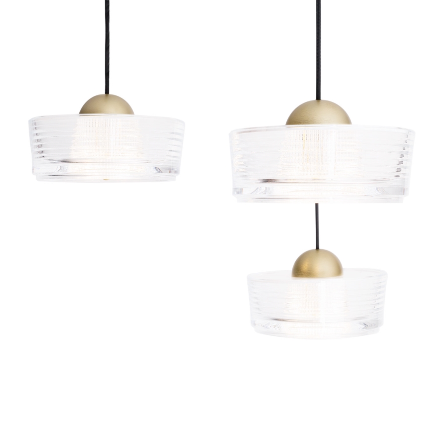 MAXLIGHT P0543 - LED Csillár zsinóron LIPARI LED/22W/230V átm. 35 cm átlátszó