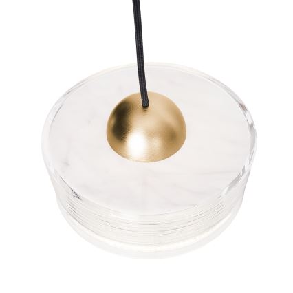 MAXLIGHT P0543 - LED Csillár zsinóron LIPARI LED/22W/230V átm. 35 cm átlátszó