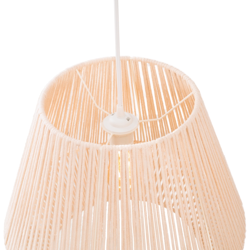 MAXLIGHT P0584 - Csillár zsinóron PRASLIN 1xE27/15W/230V átm. 44 cm bézs